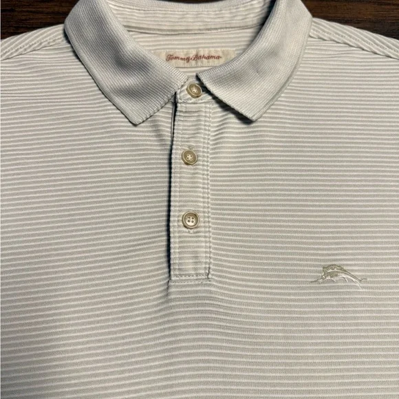 Tommy Bahama Men's Striped Polo Shirt - Moisture Wicking Golf Shirt Men Size XL - Picture 2 of 5